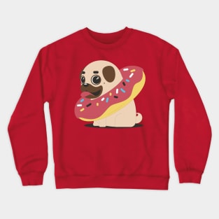 Pug Donut Crewneck Sweatshirt